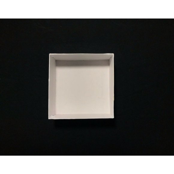 Lord & Taylor Empty Gift Box Cardboard White 3.5" x 3.5" x 1.5" - Picture 10 of 12
